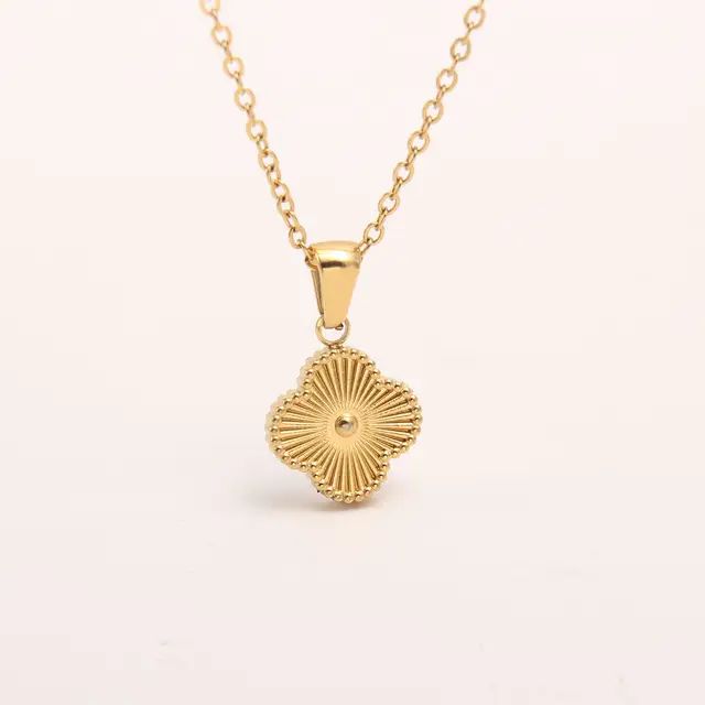 Clover Initial Pendant Necklace